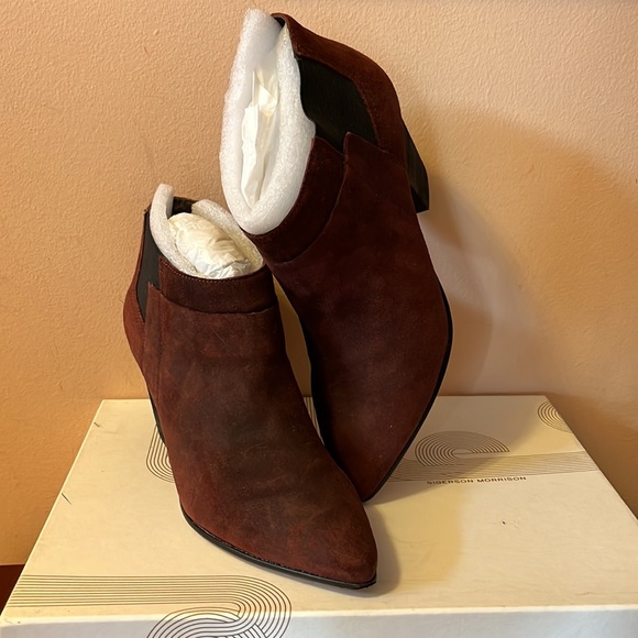 🌺Final Price w/$4.99 Shipping🌺Belle/Sigerson Morrison Distressed Suede Booties - Picture 2 of 9